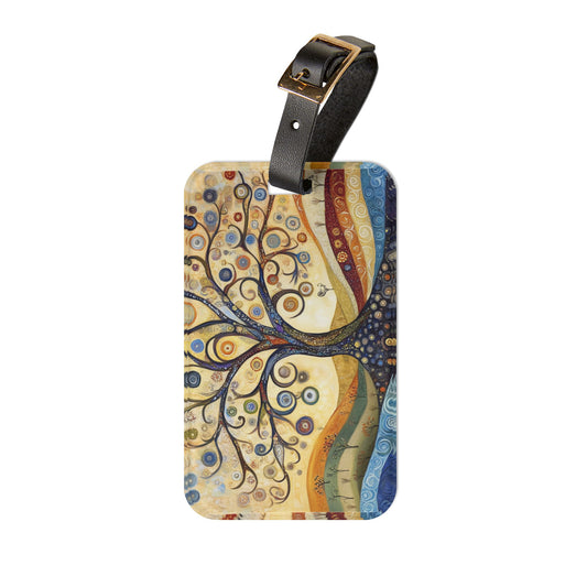 Luggage Tag - Tree Of LIfe Inspired By Gustav Klimt