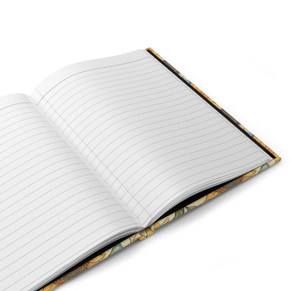 Hardcover Journal - Bright Sunflower Garden Floral Design