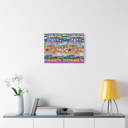 Canvas Art - Mardi Gras Carnaval Vibrant Abstract
