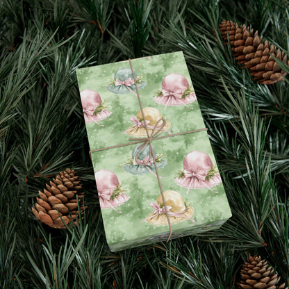 Wrapping Paper - Vintage Watercolor Easter Bonnet Gift Wrap