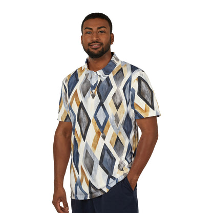 Men's Polo - Modern Mad Men Style Diamond Unisex Shirt