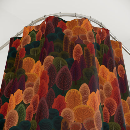 Shower Curtains - Autumn Trees Shower Curtains