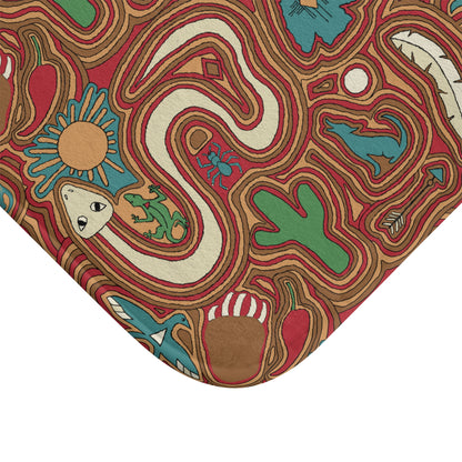 Bath Mat - Southwestern Native American Desert Animals