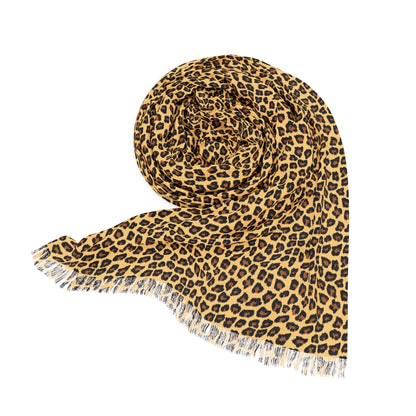 Pashmina Style Scarf - Leopard Animal Print