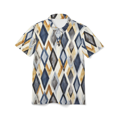 Men's Polo - Modern Mad Men Style Diamond Unisex Shirt