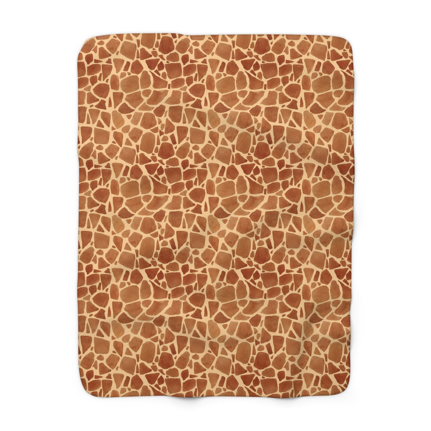 Sherpa Fleece Blanket - Giraffe Hide Animal Fur