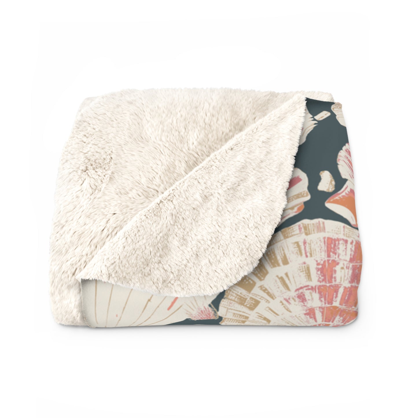 Sherpa Fleece Blanket - Seashells Of The Caribbean