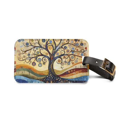 Luggage Tag - Tree Of LIfe Inspired By Gustav Klimt