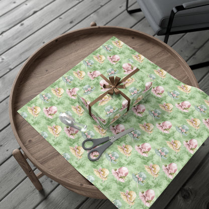 Wrapping Paper - Vintage Watercolor Easter Bonnet Gift Wrap