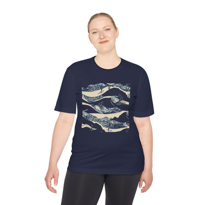 Men's Novelty Tshirt - Moonlit Hawaiian Wave Surfers
