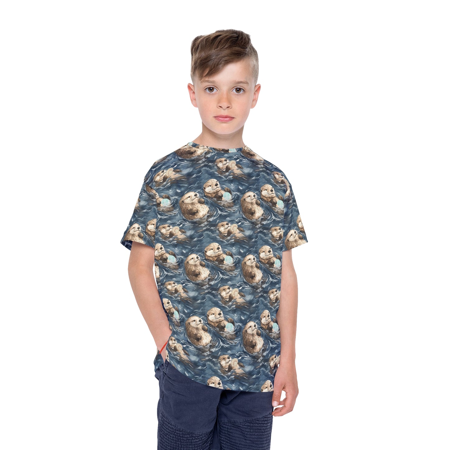 Kids Tshirt - Sea Otters Sports Jersey for Active Children