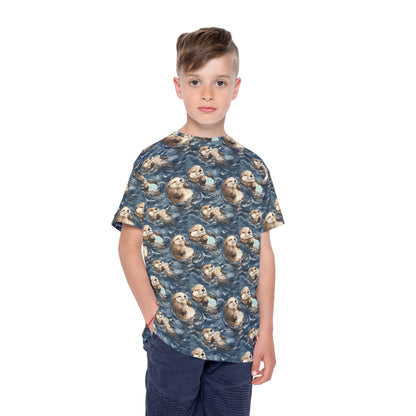 Kids Tshirt - Sea Otters Sports Jersey for Active Children