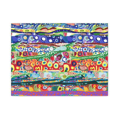 Canvas Art - Mardi Gras Carnaval Vibrant Abstract