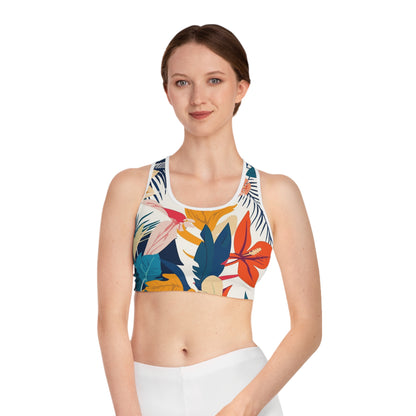 Sports Bra - Tropical Island Floral Hibiscus