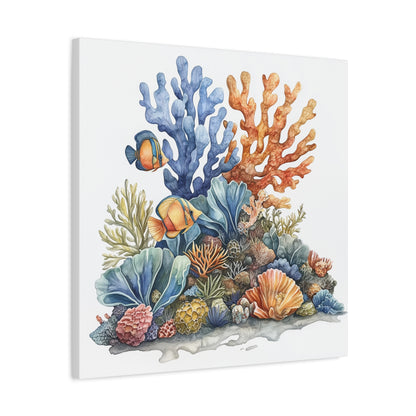 Canvas Art - Underwater Coral Reef Wall Decor
