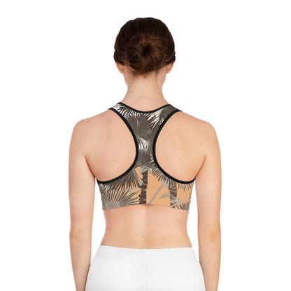 Sports Bra - Tropical Batik Forest And Rising Sun