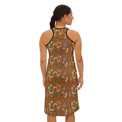 Women's Racerback Dress - Southwestern Native American Pictographs