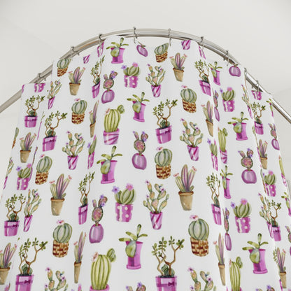 Southwestern Succulent Shower Curtain