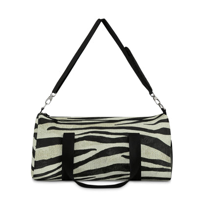 Duffel Bag - Zebra Stripes, Trendy Faux Fur, Travel, Gym And Overnighter Duffel Bag