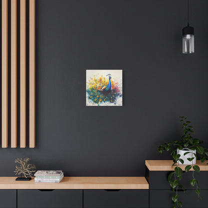Canvas Art - Elegant Peacock Watercolor