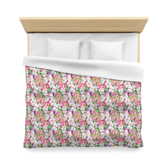 Duvet Cover - White Gardenias Floral Spring Refresh