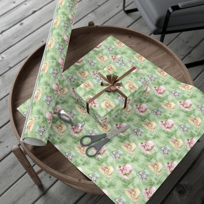 Wrapping Paper - Vintage Watercolor Easter Bonnet Gift Wrap