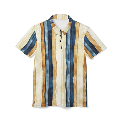 Men's Polo - Modern Mad Men Style Striped Shirt