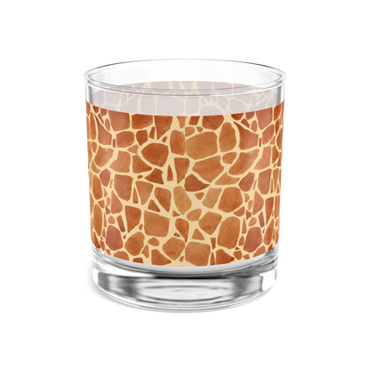 Glassware - Rocks Glass 10oz Giraffe Print for Unique Cocktails and Gifts