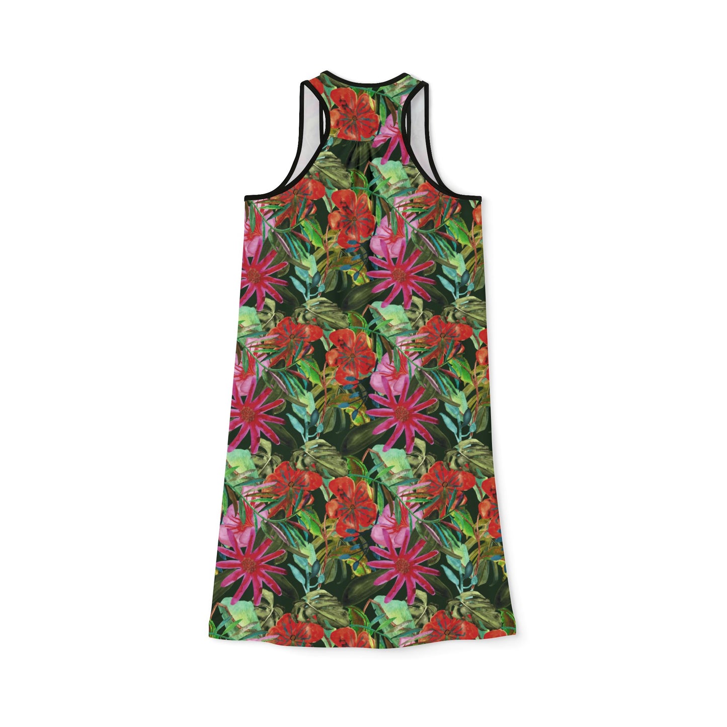 Women's Racerback Dress - Tropical Floral For Summer Outings & Vacations