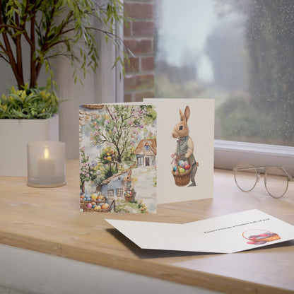 Greeting Cards - Greeting Cards - Easter Bunny In The Village