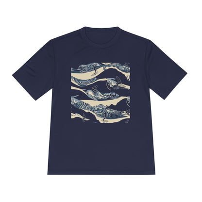 Men's Novelty Tshirt - Moonlit Hawaiian Wave Surfers