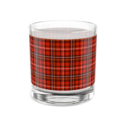 Glassware - Classic Plaid Rocks Glass 10oz, Perfect for Holiday Gatherings