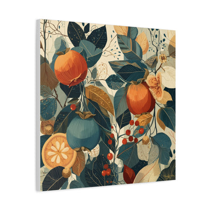 Canvas Art - Autumn Harvest Persimmons Fruit