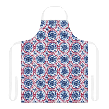 Apron - Independence Day Tie-Dye Red, White And Blue