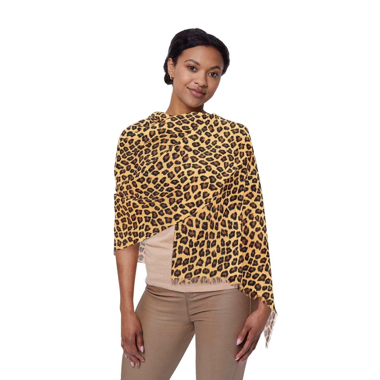 Pashmina Style Scarf - Leopard Animal Print