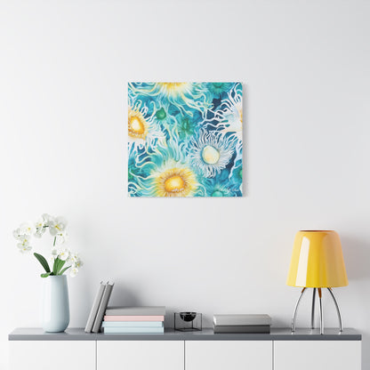 Canvas Art - Vibrant Ocean Sea Anemones