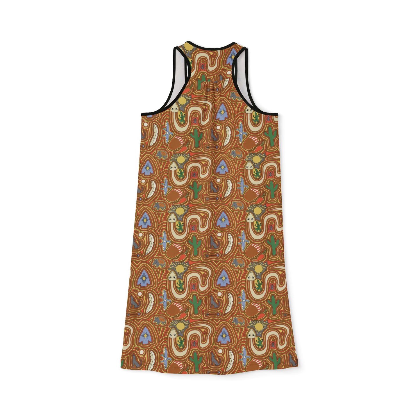 Women's Racerback Dress - Southwestern Native American Pictographs