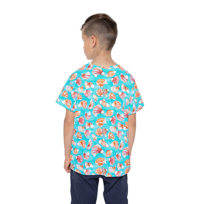 Kids Tshirt - Colorful Beach Shells Jersey For Summer