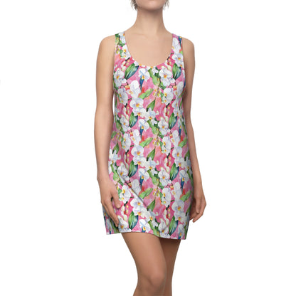 Women's Racerback Dress - Hawaiian White Orchid Floral