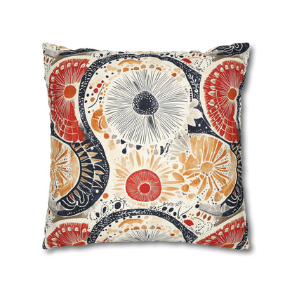 Square Pillow Cover - Boho Mandala Abstract