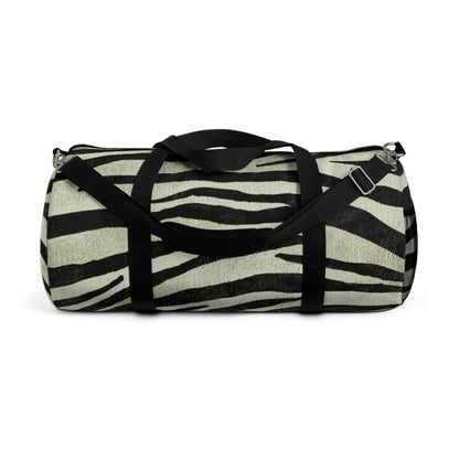 Duffel Bag - Zebra Stripes, Trendy Faux Fur, Travel, Gym And Overnighter Duffel Bag