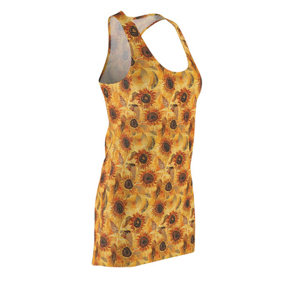 Women's Racerback Dress - A Field Of Sunflowers For Summer