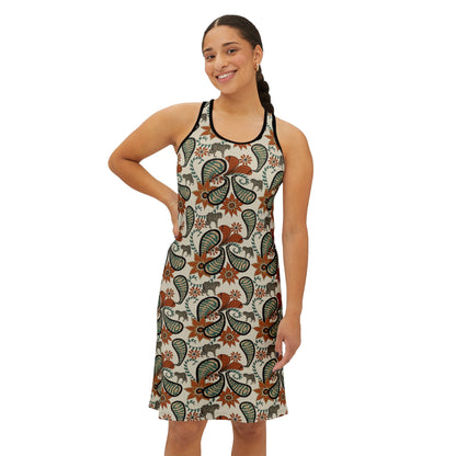 -Women's Clothing - Paisley Cougar Racerback Dress