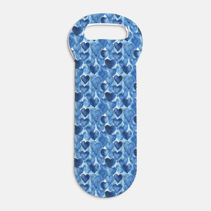 Wine Tote - Blue Jean Hearts