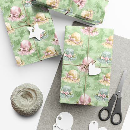 Wrapping Paper - Vintage Watercolor Easter Bonnet Gift Wrap
