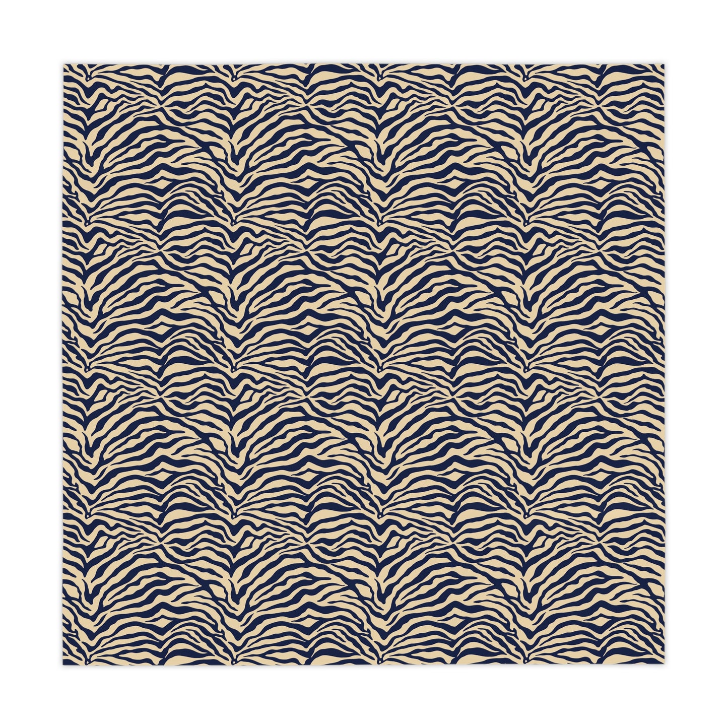 Tablecloth - Navy Zebra Print Square Table Decor