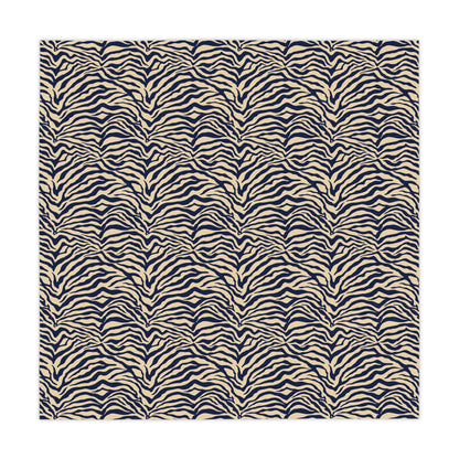 Tablecloth - Navy Zebra Print Square Table Decor