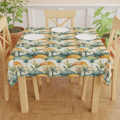 Square Tablecloth - Palm Trees Desert Oasis