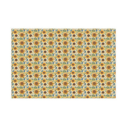 Wrapping Paper - Trendy Sunflowers For Gift Giving