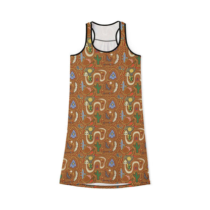 Women's Racerback Dress - Southwestern Native American Pictographs